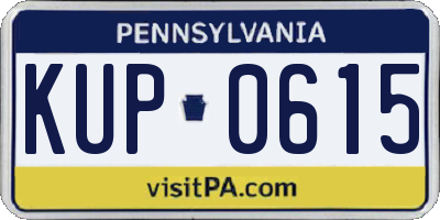 PA license plate KUP0615