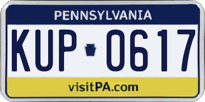PA license plate KUP0617