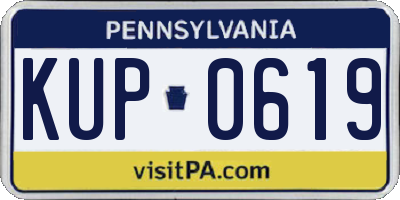 PA license plate KUP0619