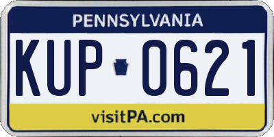 PA license plate KUP0621