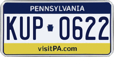 PA license plate KUP0622