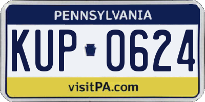 PA license plate KUP0624