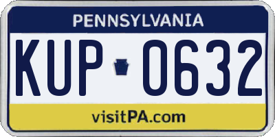 PA license plate KUP0632