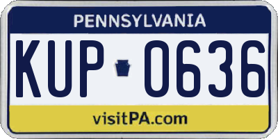 PA license plate KUP0636