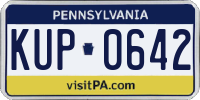 PA license plate KUP0642