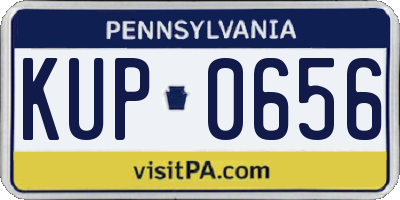 PA license plate KUP0656
