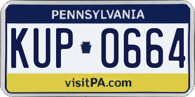 PA license plate KUP0664