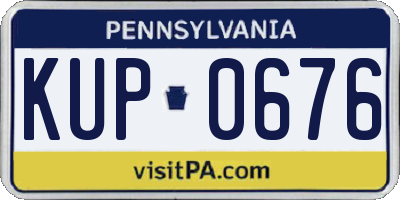 PA license plate KUP0676