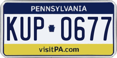 PA license plate KUP0677
