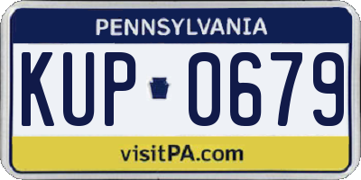 PA license plate KUP0679