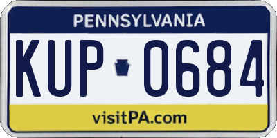 PA license plate KUP0684