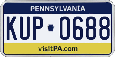 PA license plate KUP0688
