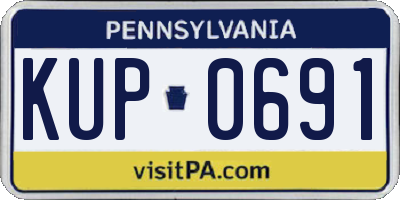 PA license plate KUP0691