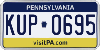PA license plate KUP0695