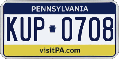 PA license plate KUP0708