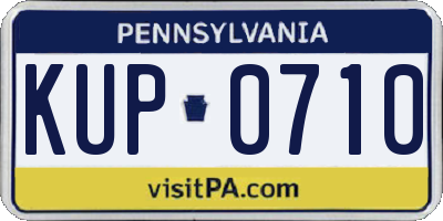 PA license plate KUP0710
