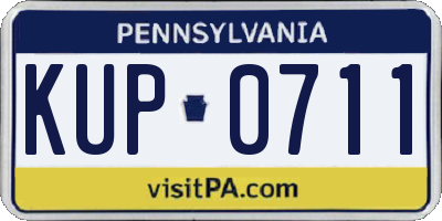 PA license plate KUP0711