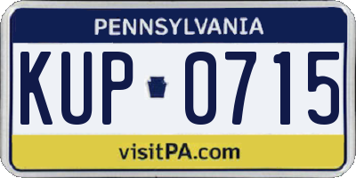 PA license plate KUP0715