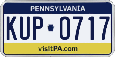 PA license plate KUP0717