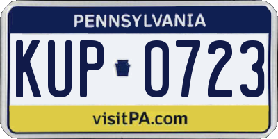 PA license plate KUP0723