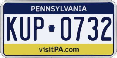 PA license plate KUP0732