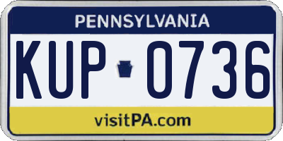 PA license plate KUP0736