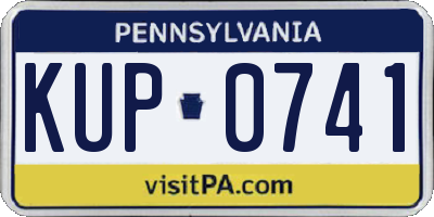 PA license plate KUP0741