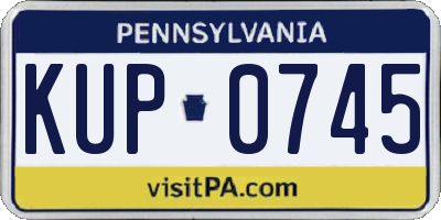 PA license plate KUP0745