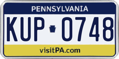 PA license plate KUP0748