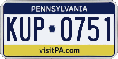 PA license plate KUP0751