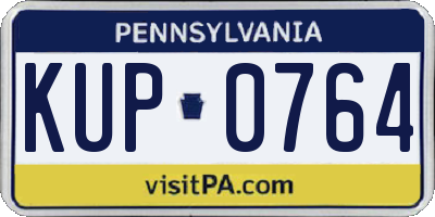 PA license plate KUP0764