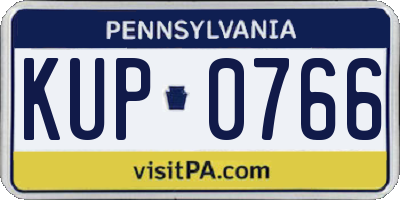 PA license plate KUP0766