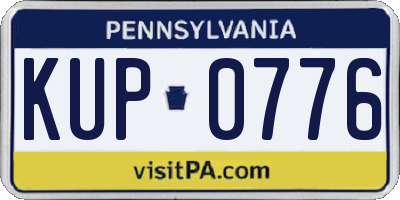PA license plate KUP0776