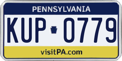 PA license plate KUP0779