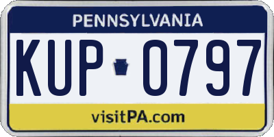 PA license plate KUP0797