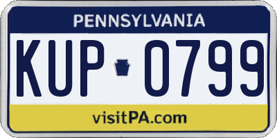 PA license plate KUP0799