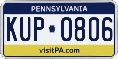 PA license plate KUP0806