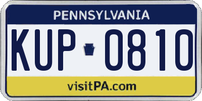 PA license plate KUP0810