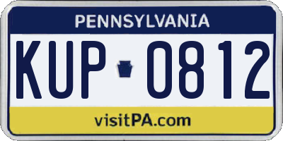 PA license plate KUP0812