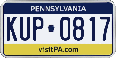 PA license plate KUP0817