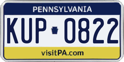 PA license plate KUP0822