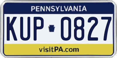 PA license plate KUP0827