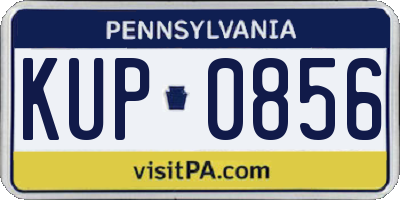 PA license plate KUP0856