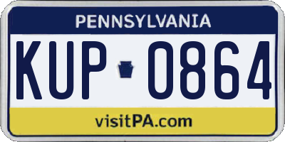 PA license plate KUP0864