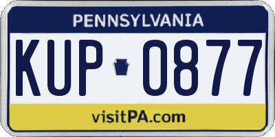 PA license plate KUP0877