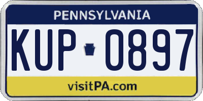 PA license plate KUP0897