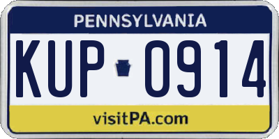 PA license plate KUP0914