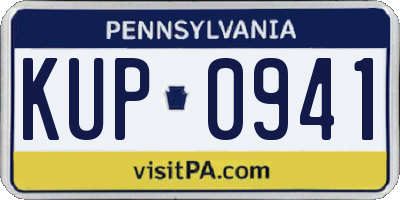 PA license plate KUP0941