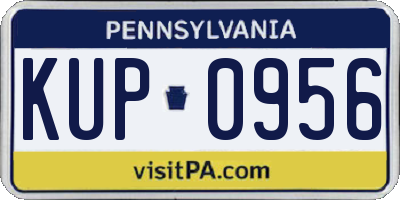 PA license plate KUP0956