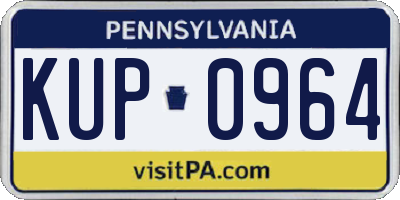 PA license plate KUP0964